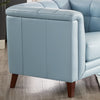 Hydeline Bodie Leather Chair - Spa Blue|Fauteuil Bodie de Hydeline en cuir - bleu spa