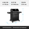 Broil King Crown 420 Shadow 4-Burner 40,000-BTU Propane Gas BBQ - 865154 Grill | Broil King Crown 420 Shadow 4-bruleurs 40 000 BTU Barbecue a gaz propane - 865154