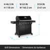 Broil King Crown 520 Shadow 5-Burner 45,000-BTU Natural Gas BBQ - 866157 Grill | Broil King Crown 520 Shadow 5-bruleurs 45 000 BTU Barbecue a gaz naturel - 866157