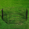 Pawhut 24inch 8-panel Octagon Pet Exercise Playpen Crate Foldable Dog Cage Pen Puppy Kennel, Black|Pawhut 61 Cm 8 Panneaux Octogone Pour Animal De Compagnie Parc D'exercice Pliable Pour Chien Cage St