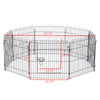 Pawhut 24inch 8-panel Octagon Pet Exercise Playpen Crate Foldable Dog Cage Pen Puppy Kennel, Black|Pawhut 61 Cm 8 Panneaux Octogone Pour Animal De Compagnie Parc D'exercice Pliable Pour Chien Cage St