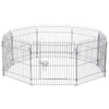 Pawhut 24inch 8-panel Octagon Pet Exercise Playpen Crate Foldable Dog Cage Pen Puppy Kennel, Black|Pawhut 61 Cm 8 Panneaux Octogone Pour Animal De Compagnie Parc D'exercice Pliable Pour Chien Cage St