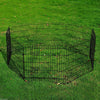Pawhut 30inch 8-panel Octagon Pet Exercise Playpen Crate Foldable Dog Cage Pen Puppy Kennel, Black|Pawhut 30 Pouces 8 Panneaux Parc Pour Animaux De Compagnie En Metal Interieur Exterieur Exercice Chi