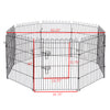 Pawhut 30inch 8-panel Octagon Pet Exercise Playpen Crate Foldable Dog Cage Pen Puppy Kennel, Black|Pawhut 30 Pouces 8 Panneaux Parc Pour Animaux De Compagnie En Metal Interieur Exterieur Exercice Chi
