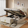 Nicole 2 Piece Bedroom Set With Upholstered Platform Bed And Ottoman Bench,queen Size,beige Queen Bed | Ensemble De Chambre Nicole 2 Pieces Avec Lit Plateforme Tapisse Et Banc Coffre, Taille Queen, Beige