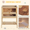 Pawhut Fir Wood Hamster Cage Mouse Rats Small Animals Exercise Play House With 3 Tiers|Pawhut D51-049 Cage De Hamster En Bois De Sapin Souris Rats Petits Animaux Exercice Maison De Jeu Av
