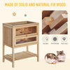Pawhut Fir Wood Hamster Cage Mouse Rats Small Animals Exercise Play House With 3 Tiers|Pawhut D51-049 Cage De Hamster En Bois De Sapin Souris Rats Petits Animaux Exercice Maison De Jeu Av