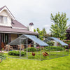 Pawhut 9.8' X 26.2' Metal Chicken Coop, Galvanized Walk-in Hen House, 4 Rooms Poultry Cage Outdoor W|Pawhut Poulailler Galvanise, Grande Cage A Poulet En Metal, Maison Avec Couverture Resistante Aux Uv