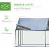 Pawhut 9.8' X 26.2' Metal Chicken Coop, Galvanized Walk-in Hen House, 4 Rooms Poultry Cage Outdoor W|Pawhut Poulailler Galvanise, Grande Cage A Poulet En Metal, Maison Avec Couverture Resistante Aux Uv