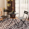 Lausaint Bistro Folding Three-Piece Set Black Patio Seating Package | Ensemble bistro pliant 3 pieces Lausaint noir