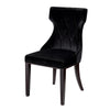 Manhattan Comfort Set of 2 Reine Velvet Dining Chairs - Black & Walnut|Ensemble 2 chaises de salle à manger Reine de Manhattan Comfort en velours - noir et noyer