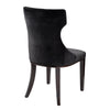 Manhattan Comfort Set of 2 Reine Velvet Dining Chairs - Black & Walnut|Ensemble 2 chaises de salle à manger Reine de Manhattan Comfort en velours - noir et noyer