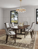 Manhattan Comfort Set of 2 Fifth Avenue Faux Leather Dining Chairs - Silver & Walnut|Ensemble 2 chaises de salle à manger Fifth Avenue de Manhattan Comfort en similicuir - argenté et noyer