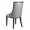 Manhattan Comfort Set of 2 Fifth Avenue Faux Leather Dining Chairs - Silver & Walnut|Ensemble 2 chaises de salle à manger Fifth Avenue de Manhattan Comfort en similicuir - argenté et noyer