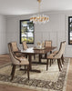 Manhattan Comfort Set of 2 Fifth Avenue Faux Leather Dining Chairs - Tan & Walnut|Ensemble 2 chaises de salle à manger Fifth Avenue de Manhattan Comfort en similicuir - tan et noyer
