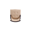 Manhattan Comfort Set of 2 Fifth Avenue Faux Leather Dining Chairs - Tan & Walnut|Ensemble 2 chaises de salle à manger Fifth Avenue de Manhattan Comfort en similicuir - tan et noyer