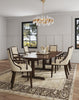 Manhattan Comfort Set of 2 Fifth Avenue Faux Leather Dining Chairs - Saddle & Walnut|Ensemble 2 chaises de salle à manger Fifth Avenue de Manhattan Comfort en similicuir - brun clair et noyer