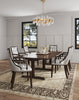 Manhattan Comfort Set of 2 Fifth Avenue Faux Leather Dining Chairs - Silver & Walnut|Ensemble 2 chaises de salle à manger Fifth Avenue de Manhattan Comfort en similicuir - argenté et noyer