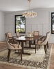 Manhattan Comfort Fifth Avenue Faux Leather Dining Chair - Tan & Walnut|Chaise de salle à manger Fifth Avenue de Manhattan Comfort en similicuir - tan et noyer