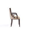 Manhattan Comfort Fifth Avenue Faux Leather Dining Chair - Tan & Walnut|Chaise de salle à manger Fifth Avenue de Manhattan Comfort en similicuir - tan et noyer