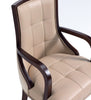 Manhattan Comfort Fifth Avenue Faux Leather Dining Chair - Tan & Walnut|Chaise de salle à manger Fifth Avenue de Manhattan Comfort en similicuir - tan et noyer