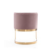 Manhattan Comfort Aura Velvet Dining Chair - Blush & Polished Brass|Chaise de salle à manger Aura de Manhattan Comfort en velours - rose tendre et laiton poli
