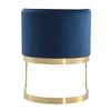 Manhattan Comfort Aura Velvet Dining Chair - Royal Blue & Polished Brass|Chaise de salle à manger Aura de Manhattan Comfort en velours - bleu roi et laiton poli