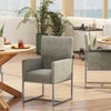 Manhattan Comfort Element Velvet Dining Chair - Grey|Chaise de salle à manger Element de Manhattan Comfort en velours - grise