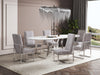 Manhattan Comfort Element Velvet Dining Chair - Steel|Chaise de salle à manger Element de Manhattan Comfort en velours - acier