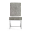 Manhattan Comfort Element Velvet Dining Chair - Steel|Chaise de salle à manger Element de Manhattan Comfort en velours - acier
