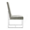 Manhattan Comfort Element Velvet Dining Chair - Steel|Chaise de salle à manger Element de Manhattan Comfort en velours - acier
