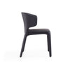 Manhattan Comfort Set of 2 Conrad Faux Leather Dining Chairs - Black|Ensemble 2 chaises de salle à manger Conrad de Manhattan Comfort en similicuir - noir