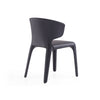 Manhattan Comfort Set of 2 Conrad Faux Leather Dining Chairs - Black|Ensemble 2 chaises de salle à manger Conrad de Manhattan Comfort en similicuir - noir