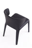 Manhattan Comfort Set of 2 Conrad Faux Leather Dining Chairs - Black|Ensemble 2 chaises de salle à manger Conrad de Manhattan Comfort en similicuir - noir