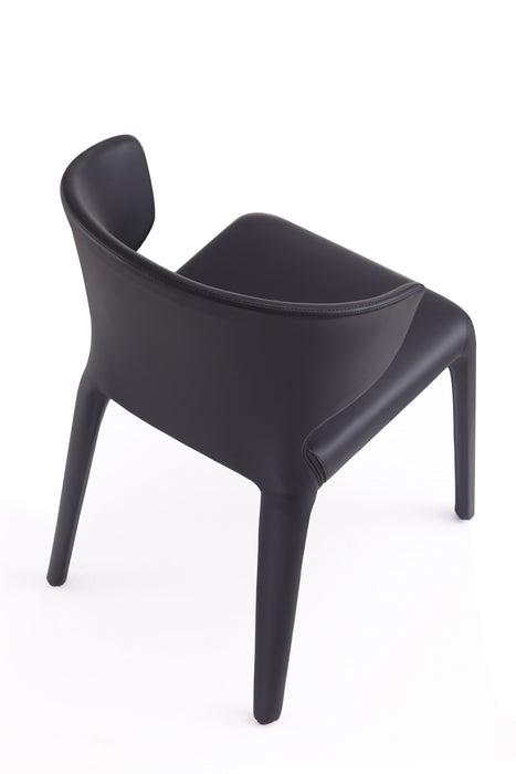 Manhattan Comfort Set of 2 Conrad Faux Leather Dining Chairs - Black