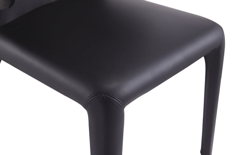 Manhattan Comfort Set of 2 Conrad Faux Leather Dining Chairs - Black
