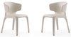 Manhattan Comfort Set of 2 Conrad Faux Leather Dining Chairs - Cream|Ensemble 2 chaises de salle à manger Conrad de Manhattan Comfort en similicuir - crème