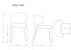 Manhattan Comfort Set of 2 Conrad Faux Leather Dining Chairs - Cream|Ensemble 2 chaises de salle à manger Conrad de Manhattan Comfort en similicuir - crème