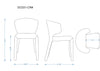 Manhattan Comfort Set of 2 Conrad Faux Leather Dining Chairs - Grey|Ensemble 2 chaises de salle à manger Conrad de Manhattan Comfort en similicuir - gris
