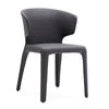 Manhattan Comfort Set of 2 Conrad Faux Leather Dining Chairs - Grey|Ensemble 2 chaises de salle à manger Conrad de Manhattan Comfort en similicuir - gris