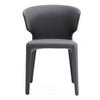 Manhattan Comfort Set of 2 Conrad Faux Leather Dining Chairs - Grey|Ensemble 2 chaises de salle à manger Conrad de Manhattan Comfort en similicuir - gris