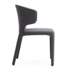 Manhattan Comfort Set of 2 Conrad Faux Leather Dining Chairs - Grey|Ensemble 2 chaises de salle à manger Conrad de Manhattan Comfort en similicuir - gris