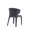 Manhattan Comfort Set of 2 Conrad Modern Woven Tweed Dining Chairs - Black|Ensemble 2 chaises de salle à manger modernes Conrad de Manhattan Comfort en tweed tissé - noir