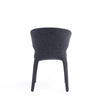 Manhattan Comfort Set of 2 Conrad Modern Woven Tweed Dining Chairs - Black|Ensemble 2 chaises de salle à manger modernes Conrad de Manhattan Comfort en tweed tissé - noir