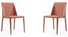 Manhattan Comfort Set of 2 Paris Saddle Leather Dining Chairs - Clay|Ensemble 2 chaises de salle à manger Paris de Manhattan Comfort en cuir à équipement - argile