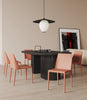 Manhattan Comfort Set of 2 Paris Saddle Leather Dining Chairs - Clay|Ensemble 2 chaises de salle à manger Paris de Manhattan Comfort en cuir à équipement - argile