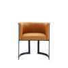 Manhattan Comfort Corso Leatherette Dining Chair with Metal Frame - Tan|Chaise de salle à manger Corso de Manhattan Comfort en similicuir avec armature en métal - tan