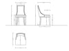 Manhattan Comfort Set of 2 Grand Faux Leather Dining Chairs - Light Grey|Ensemble 2 chaises de salle à manger Grand de Manhattan Comfort en similicuir - gris clair