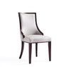 Manhattan Comfort Set of 2 Grand Faux Leather Dining Chairs - Light Grey|Ensemble 2 chaises de salle à manger Grand de Manhattan Comfort en similicuir - gris clair