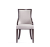 Manhattan Comfort Set of 2 Grand Faux Leather Dining Chairs - Light Grey|Ensemble 2 chaises de salle à manger Grand de Manhattan Comfort en similicuir - gris clair